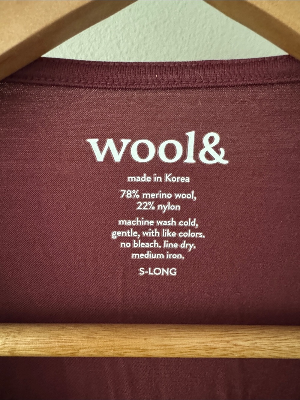Wool& Camellia merino wool Sleeveless Midi Dress in Burgundy - size small-tall. - Picture 2 of 6